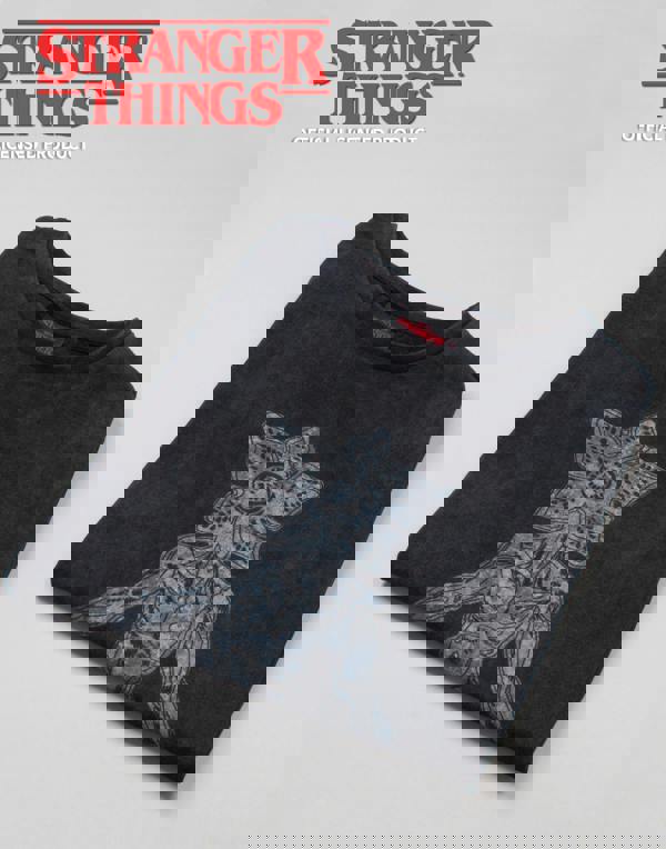 Stranger Things Womens Grey Demogorgon Short Sleeved T-Shirt [dis]