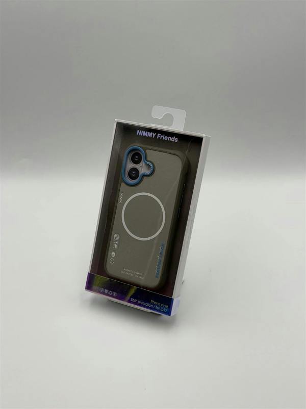 Nimmy Friends Nimmy Cool & Cute 2.0 Case with MagSafe for iPhone 17 6.3" Grey Blue - N-YJKM-CX2.0-IP17-05
