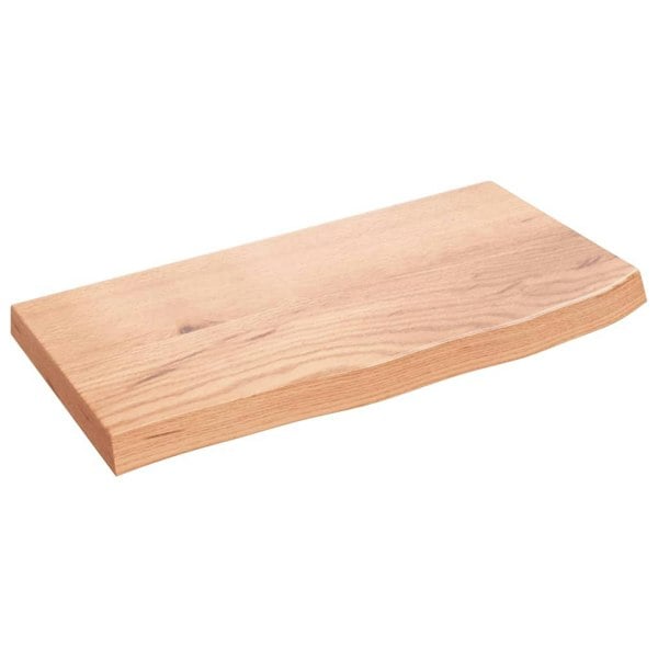Berkfield Wall Shelf Light Brown 60x30x4 cm Treated Solid Wood Oak