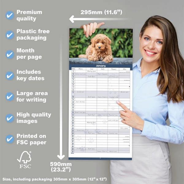 Cockapoo Family Organiser 2027, Family Planners, Month To View, Dogs, Gift