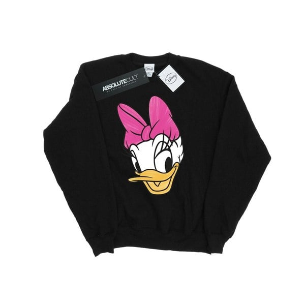 Disney Girls Daisy Duck Head Painted Sweatshirt - Black