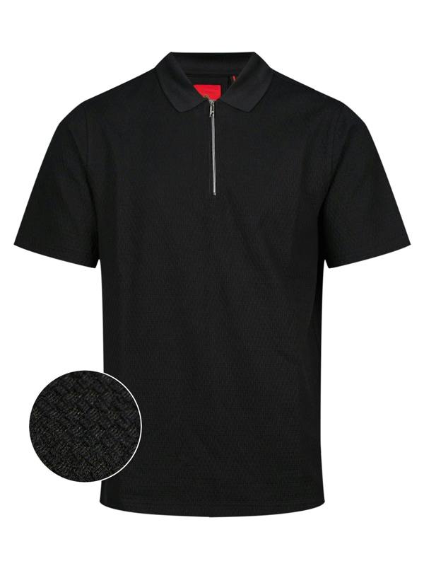 Luke 1977 LUKE1977 Gilbraltar Zip Polo Shirt - Black