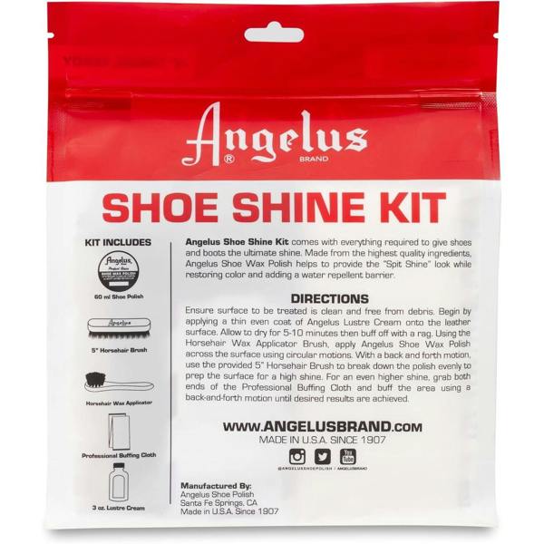 Angelus Shoe Shine Travel Kit - Portable Leather Care Set