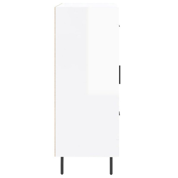 Berkfield Sideboard High Gloss White 69.5x34x90 cm Engineered Wood