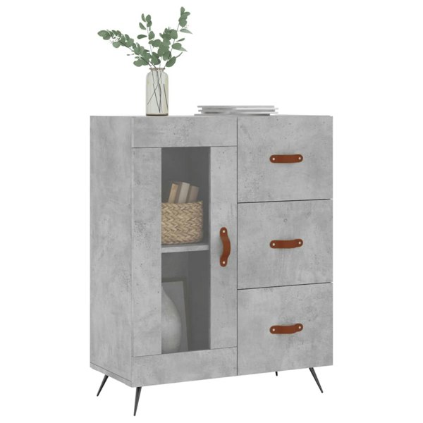 Berkfield Sideboard Concrete Grey 69.5x34x90 cm Engineered Wood