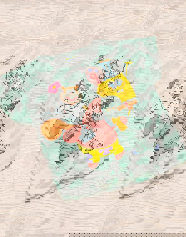 SpongeBob SquarePants Girls Blue Short Sleeved T-Shirt