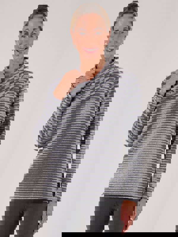 PennyPlain Supersoft Cowl Neck Top - Lilac