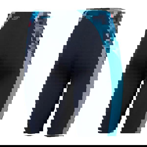 Navy blue Speedo Endurance+ Max Splice Swim Jammer with geometric neoprene pattern