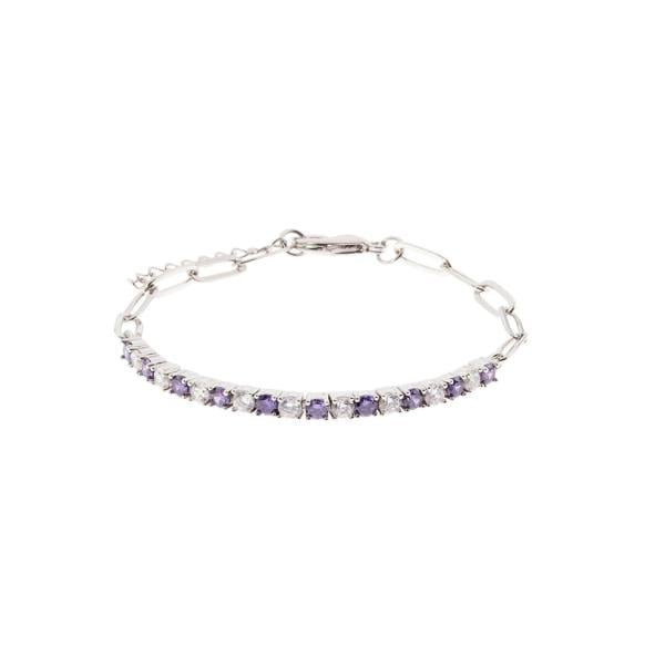 Cachet London Ella Silver Tanzanite Tennis Bracelet
