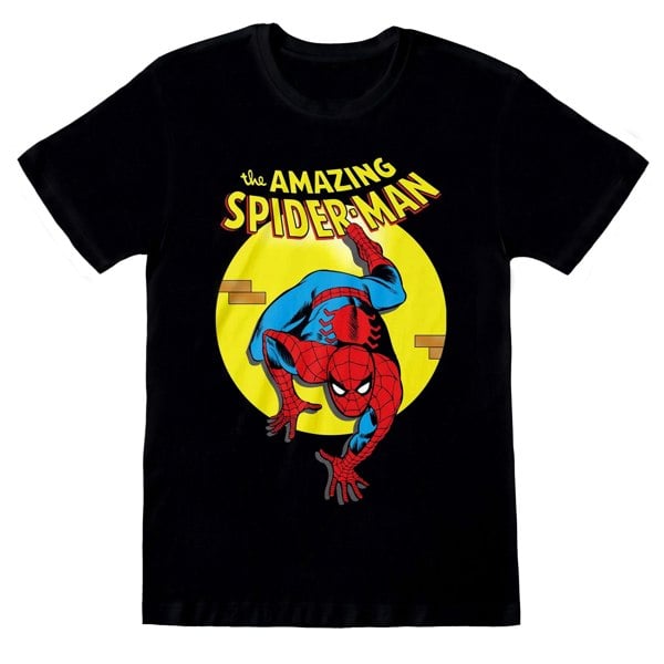 Spider-Man Mens T-Shirt - Black/Yellow/Red