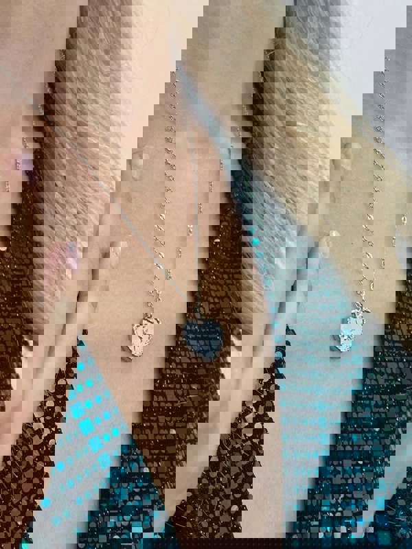 SVNX Starry Heart Necklace in Silver Colour - Gift Boxed