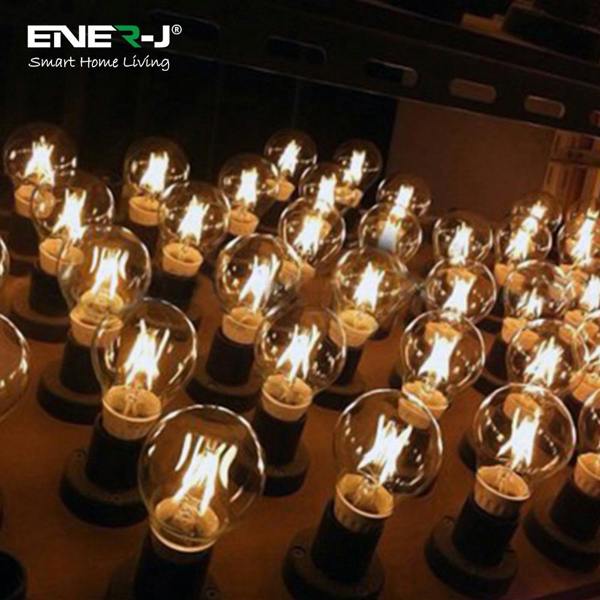 ENER-J ENERJ Smart WiFi Filament Bulbs 6.5W E27 LED, CCT Colour Changing, Dimmable, App & Voice Control | Single pack