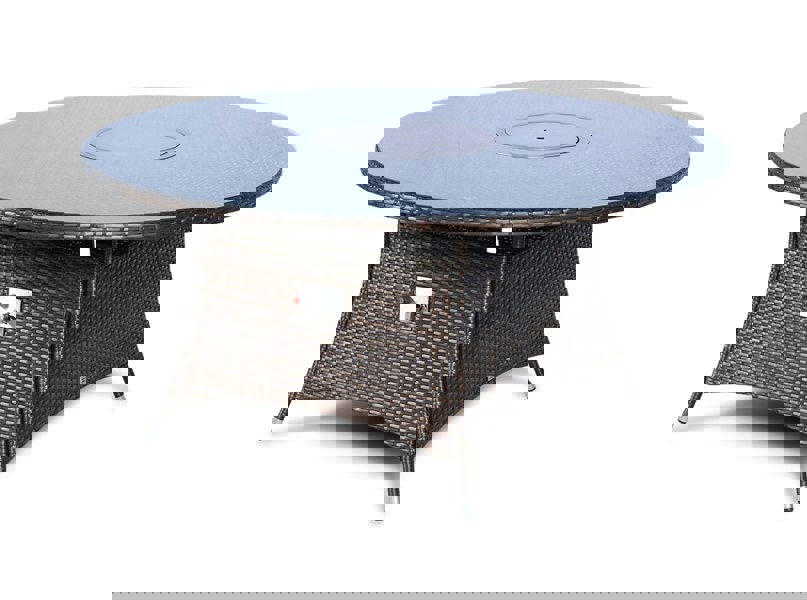 Giardino Fire Pit 8 Seater Round Rattan Dining Table