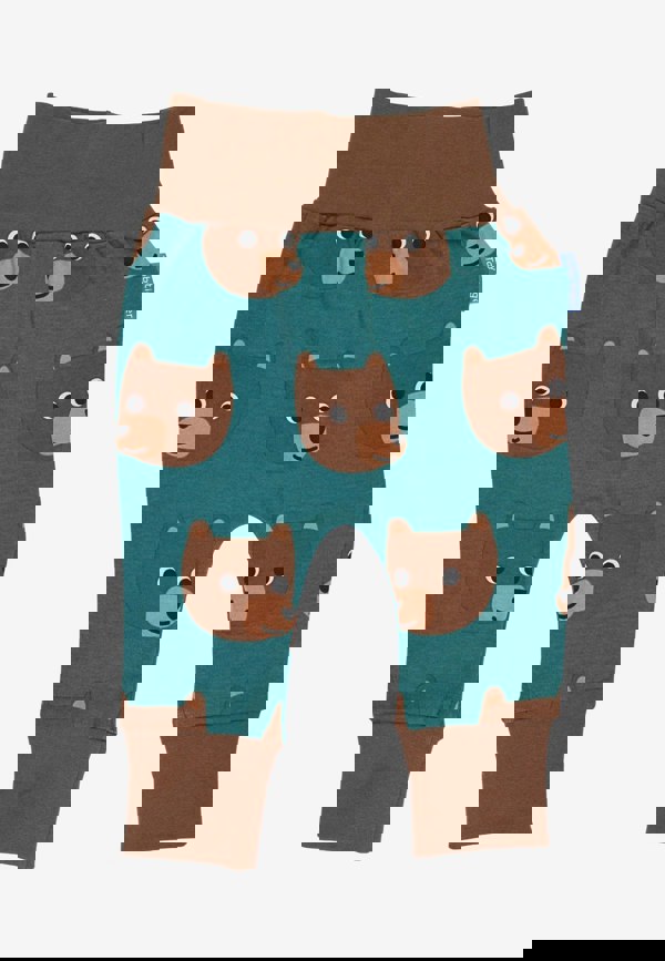 Toby Tiger Organic Brown Bear Print Yoga Pants