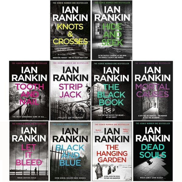 Ian Rankin Inspector Rebus Series 10 Books Collection Set – Knots and Crosses, Hide and Seek & Crime Thriller Mystery Collection
