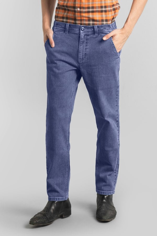 ENORSIA Mens Elasticated Waist Straight fit Jeans