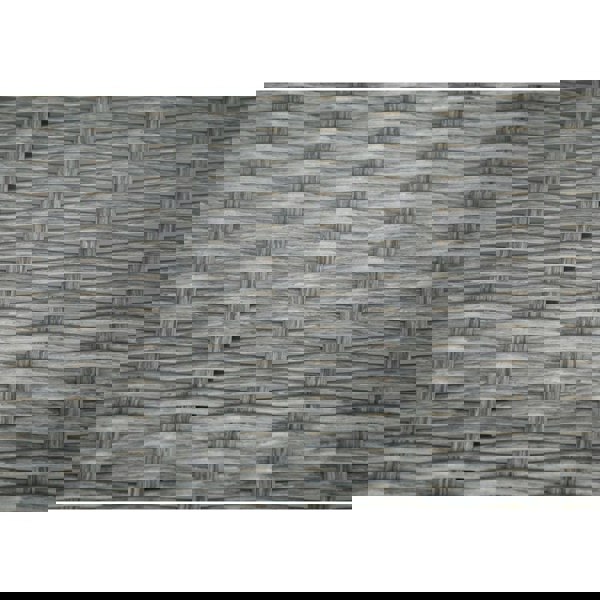 100cm Outdoor Coffee Table - Rattan Wicker & Glass Top - Garden Bistro Dining - LoopsDirect