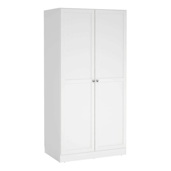 Wyld Haus Cherryfern White Wooden Wardrobe 2 Frame Doors
