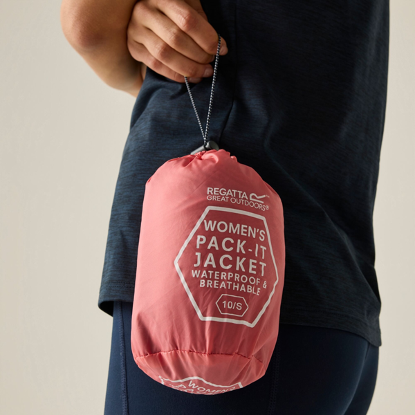 Regatta Womens Pack It III Waterproof Jacket - Peach Pink