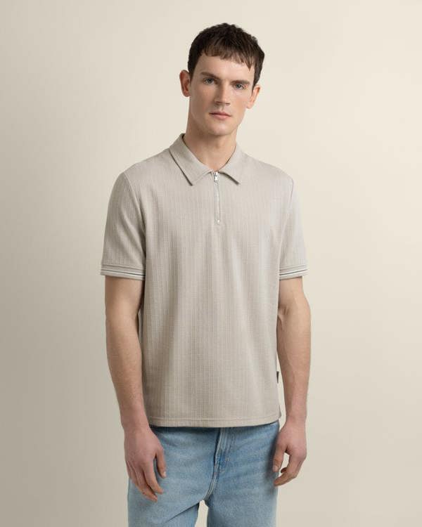 Larsson & Co Helsing - Grid Jacquard Polo Shirt