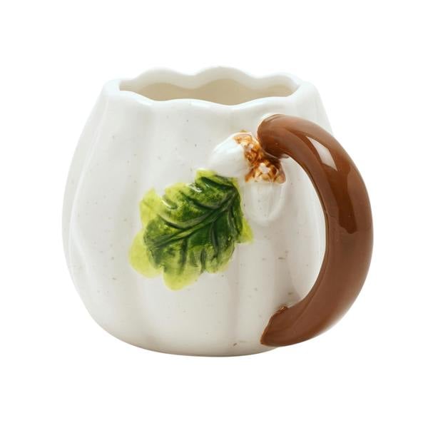 Country Living Set of 2 Pumpkin Shaped Mugs