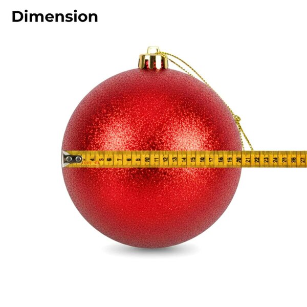 Shatchi 2cm Red Christmas Baubles Set of 3 with Glossy, Matte and Glitter Finishes