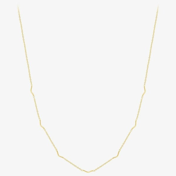 T. H. Baker 9ct Gold 18 Inch Multi V Bar Chain 111125127467