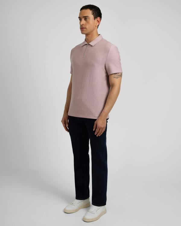 Steel & Jelly Crofton - Tile Jacquard Textured Polo Shirt