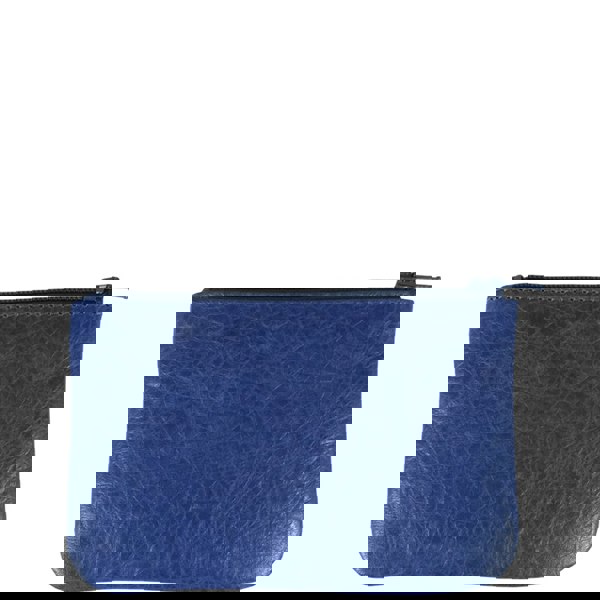 Assots London 'Poppy' Blue Iris Full Grain Leather Zip Top Coin Purse