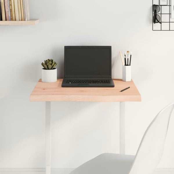 Berkfield Table Top 60x40x4 cm Untreated Solid Wood Oak