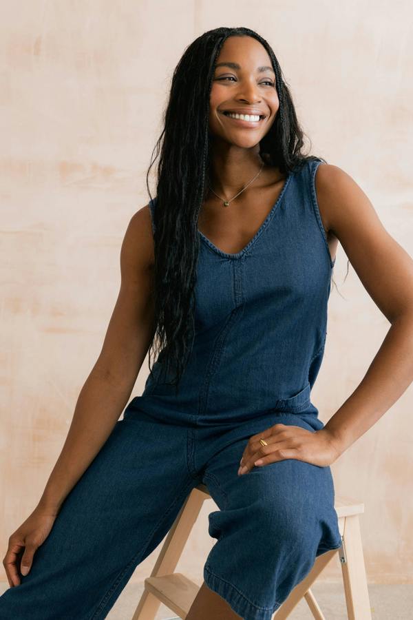 Lily & Me Erica Denim Wide Leg Jumpsuit