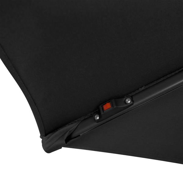 Jardi LED Cantilever Parasol 3m With Full Fan Base – Black