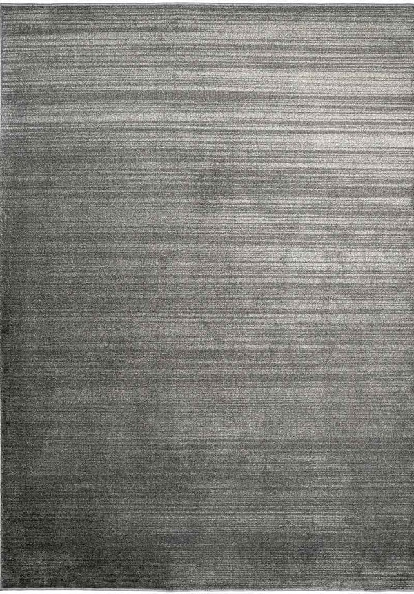 Arlo Textured Rug in soft grey tone with subtle stripe texture, made from 100% polyester, perfect for modern interiors.