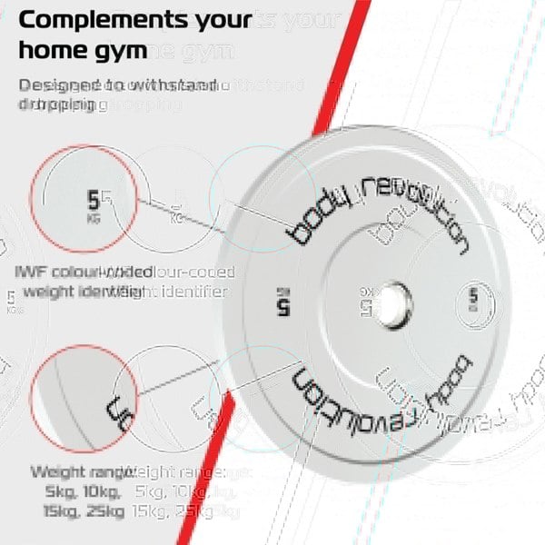 Body Revolution Olympic Bumper Plates (Colour) - Body Revolution