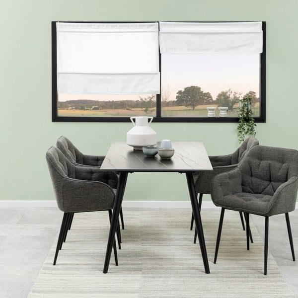 Furniture To Go Wicklow Ceramic Dining Table in Black