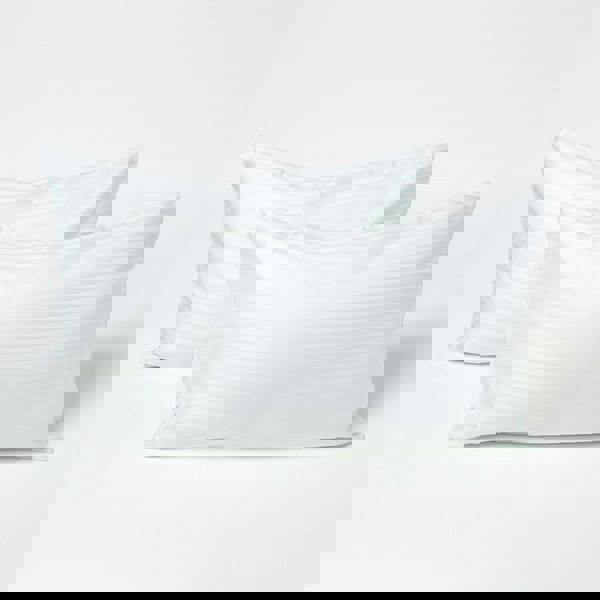 HOMESCAPES Silky 330 TC Egyptian Cotton Satin Stripe Kids' Pillowcases – 40 x 60 cm, 2 Pack