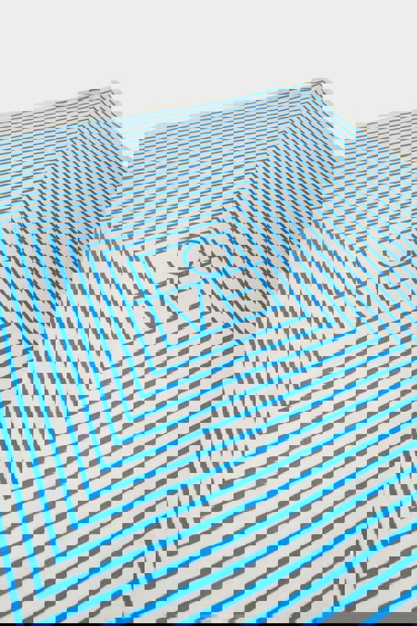 GWD Square Silk Scarves, Blue and Olive