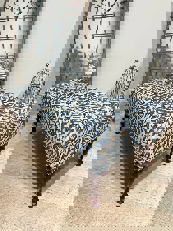 PREMIUM will blue non storage foostool coffee table, footrest pouffe side table - ISTOOLS