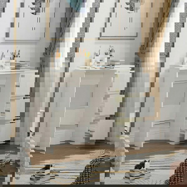 White Gloss Dressing Table Work Desk