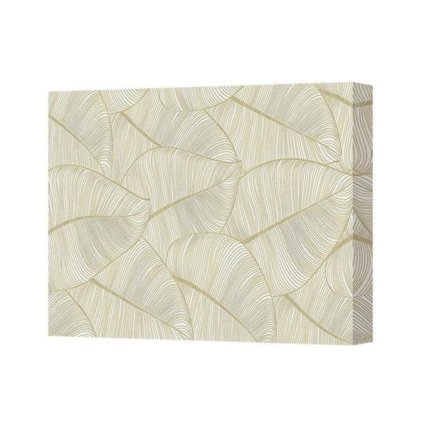Benjamin Tate Design Gold Leaf Abstract Canvas Wall Art Decor For Living Room