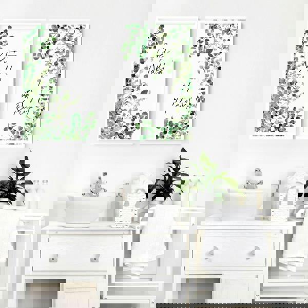 Framed picture for bathroom | Set of 2 wall art prints