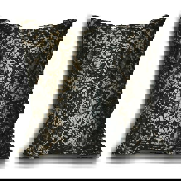 Riva Home Macrame Cushion Cover - Silver