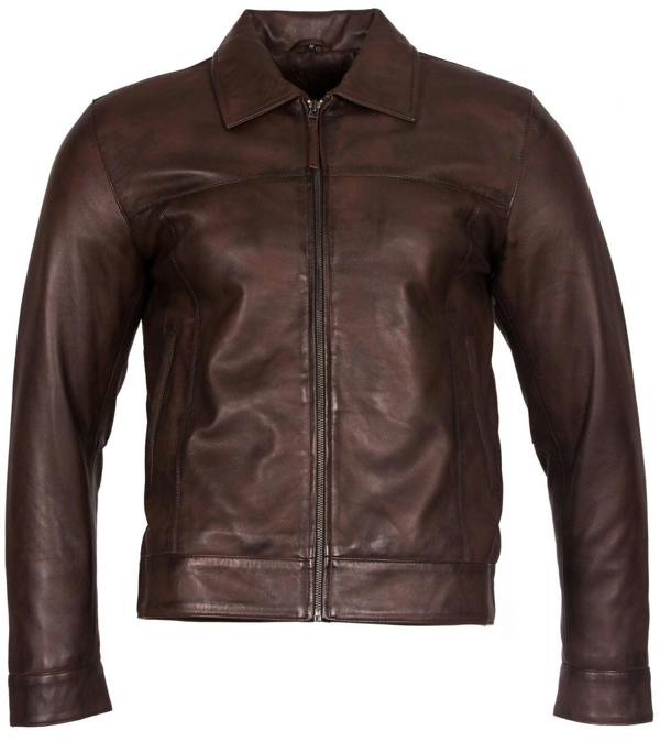 Infinity Leather Mens Retro Classic Nappa Leather Biker Jacket
