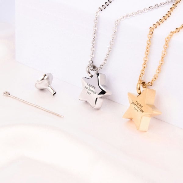 Star Pet Ashes Necklace - Personalised - MYLEE London