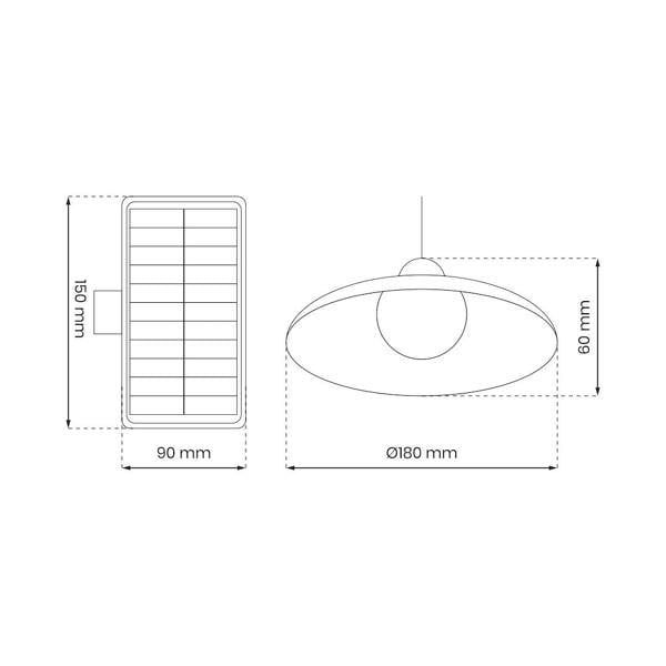 Milagro Saturn Single Solar Lamp