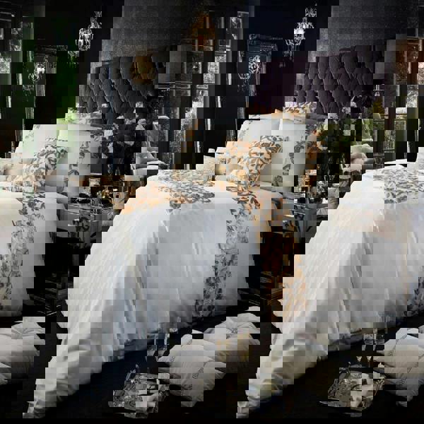 Smart Living Katie Duvet Cover and Pillowcase Set - Cream Gold