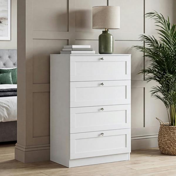 Vida Designs Altino 4 Drawer Chest, Black