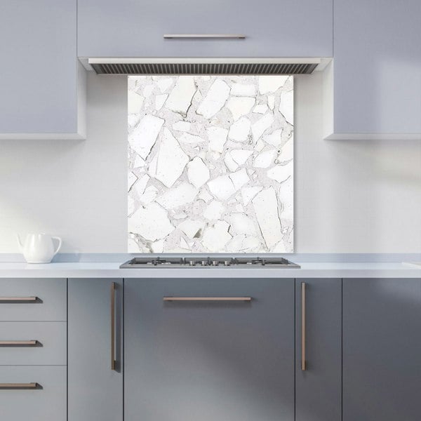 Warren Reed - Designer Chunky White Quartz Effect Kitchen Splashback