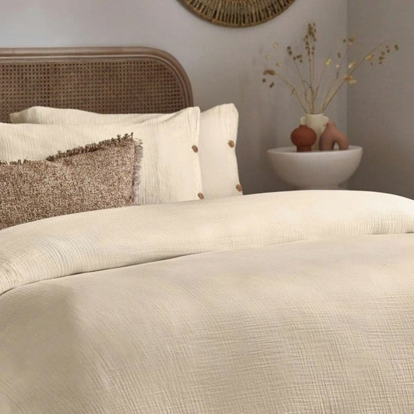 Yard Lark Muslin Cotton Duvet Cover Set - Natural