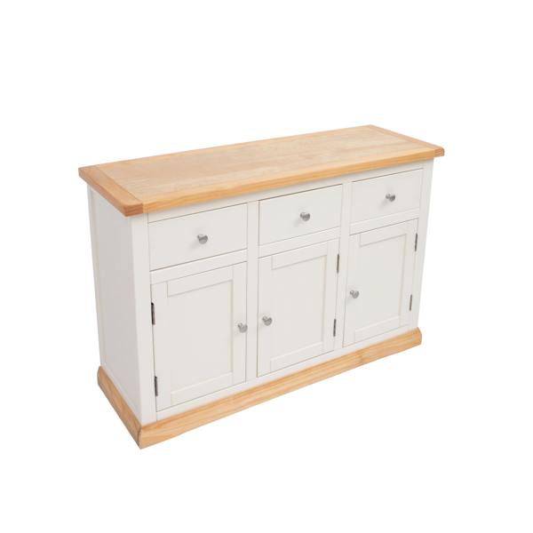 Cabinet Bits Trevi Off White 3 Drawer 3 Door Sideboard Chrome Knob